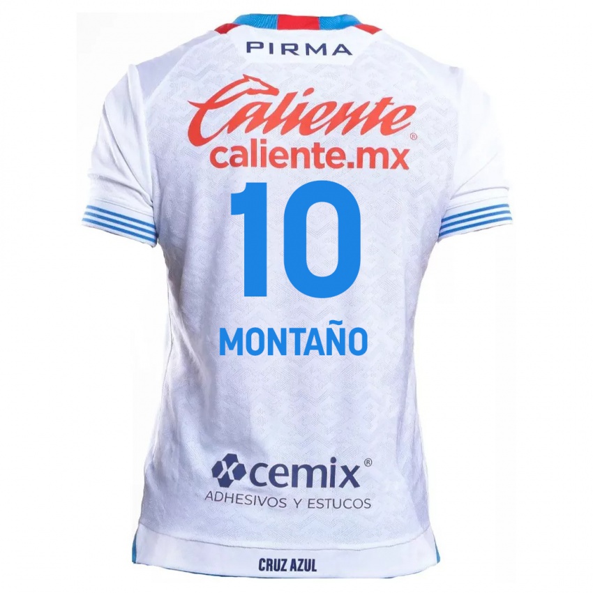 Kinder Andrés Montaño #10 Weiß Blau Auswärtstrikot Trikot 2024/25 T-Shirt