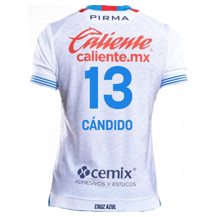 Kinder Camilo Cándido #13 Weiß Blau Auswärtstrikot Trikot 2024/25 T-Shirt