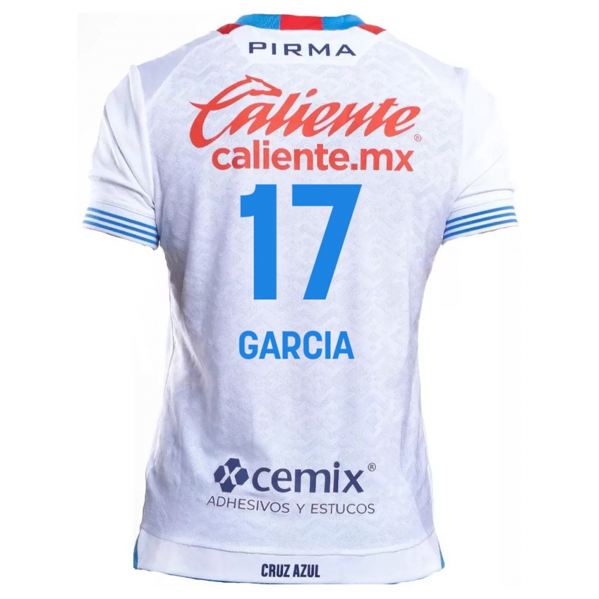 Kinder Amaury Garcia #17 Weiß Blau Auswärtstrikot Trikot 2024/25 T-Shirt