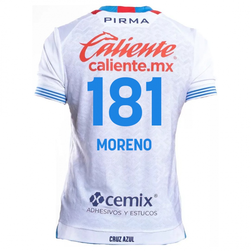 Kinder Roberto Moreno #181 Weiß Blau Auswärtstrikot Trikot 2024/25 T-Shirt