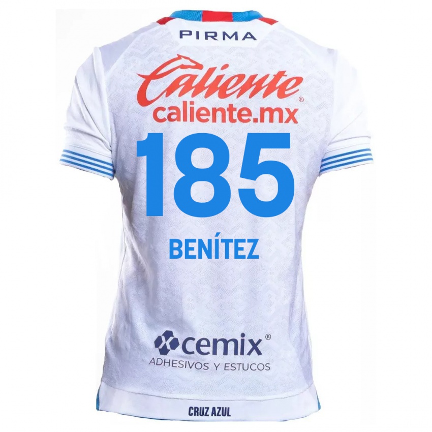 Kinder Cristopher Benitez #185 Weiß Blau Auswärtstrikot Trikot 2024/25 T-Shirt