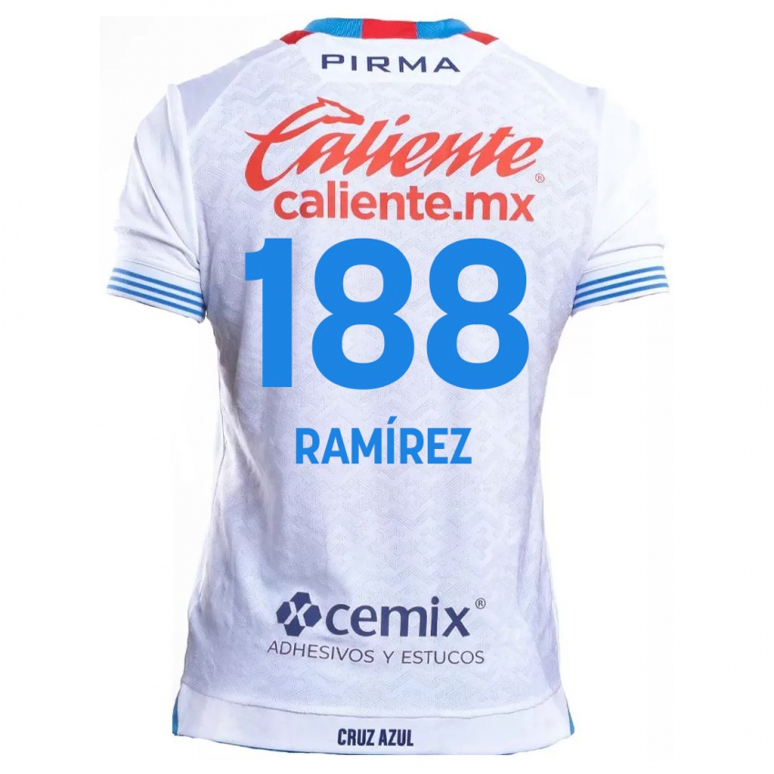 Kinder Diego Ramírez #188 Weiß Blau Auswärtstrikot Trikot 2024/25 T-Shirt