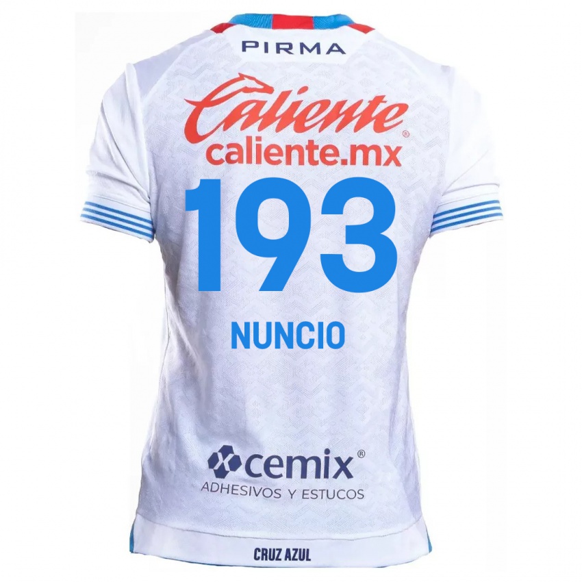 Kinder Jorge Nuncio #193 Weiß Blau Auswärtstrikot Trikot 2024/25 T-Shirt