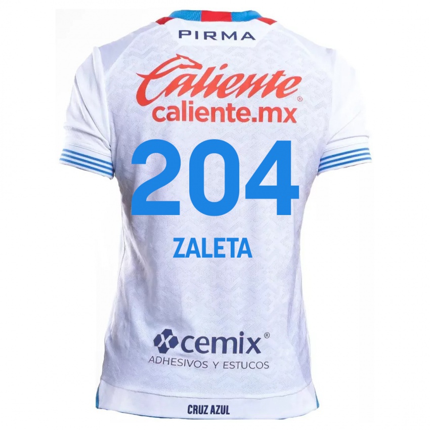 Kinder Mauro Zaleta #204 Weiß Blau Auswärtstrikot Trikot 2024/25 T-Shirt