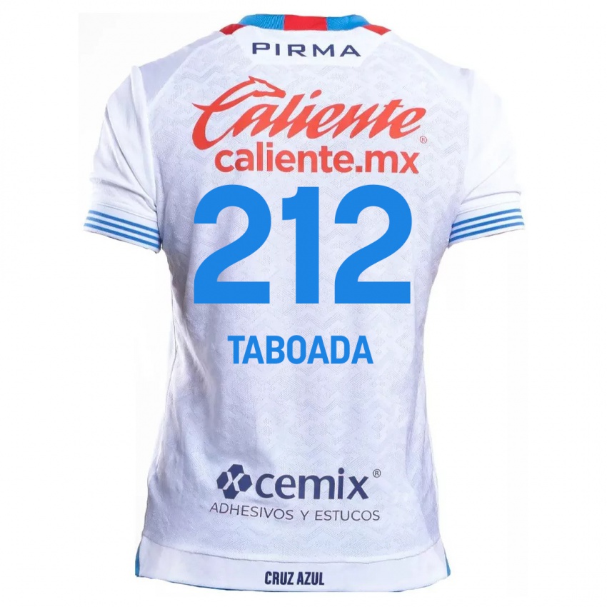 Kinder Víctor Taboada #212 Weiß Blau Auswärtstrikot Trikot 2024/25 T-Shirt