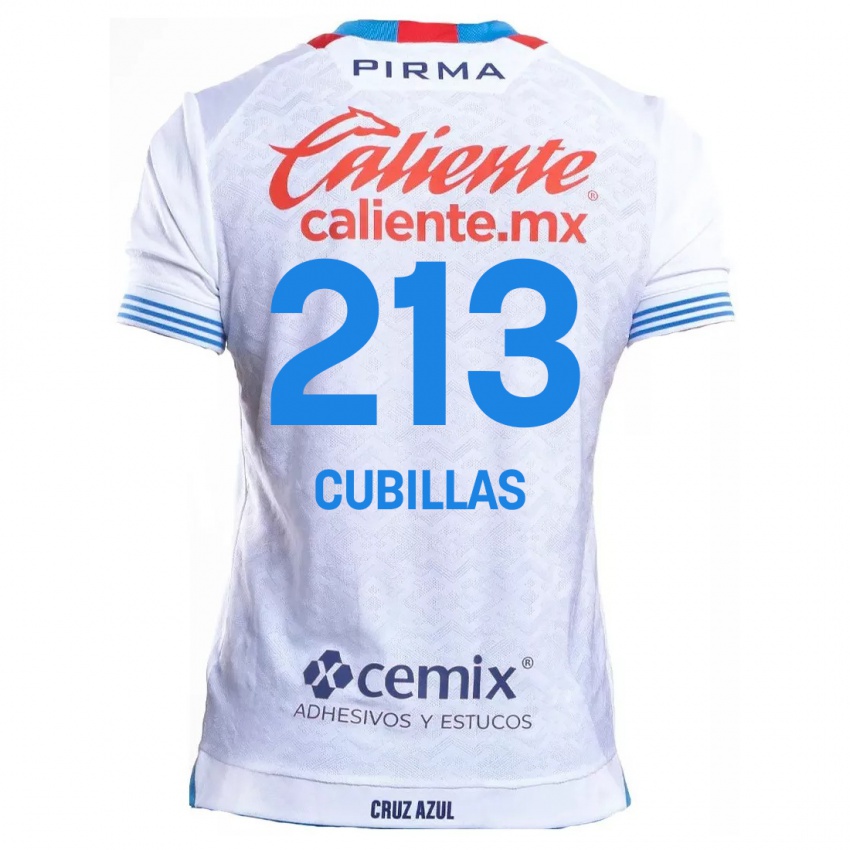 Kinder Andre Cubillas #213 Weiß Blau Auswärtstrikot Trikot 2024/25 T-Shirt