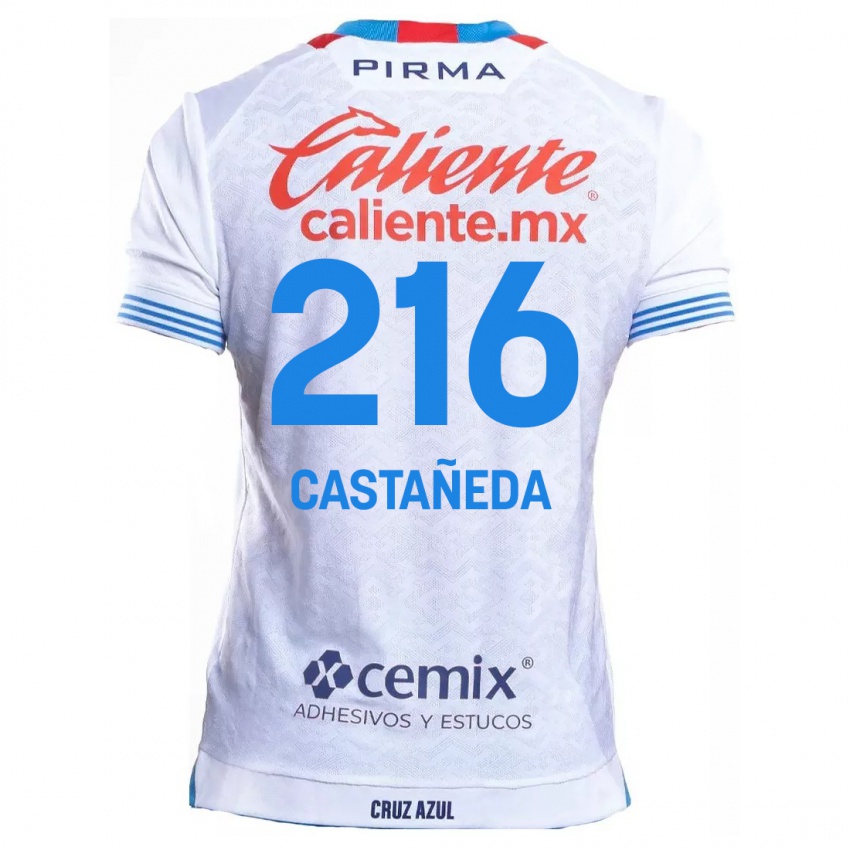 Kinder Ian Castañeda #216 Weiß Blau Auswärtstrikot Trikot 2024/25 T-Shirt