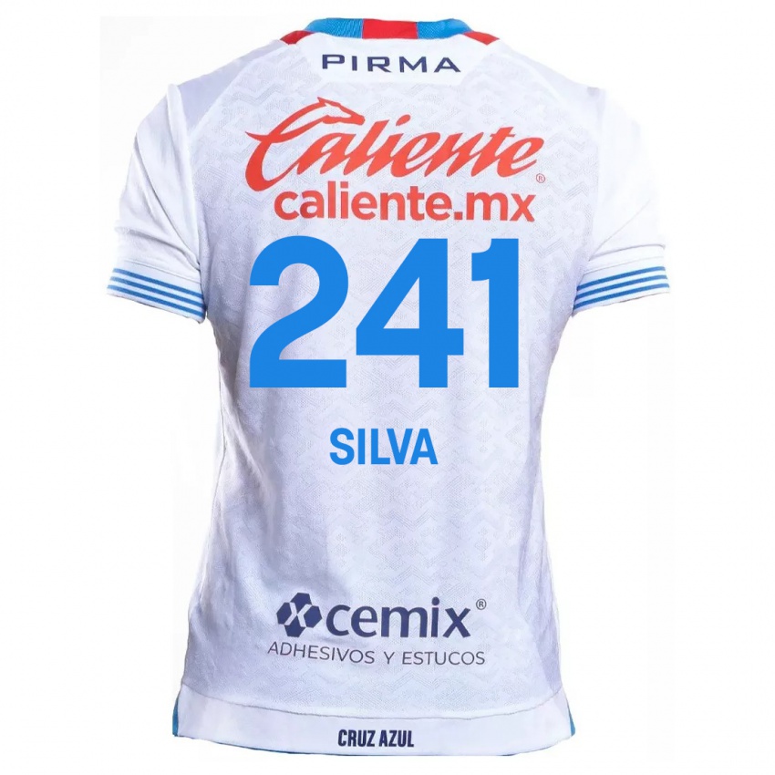 Kinder Iván Silva #241 Weiß Blau Auswärtstrikot Trikot 2024/25 T-Shirt