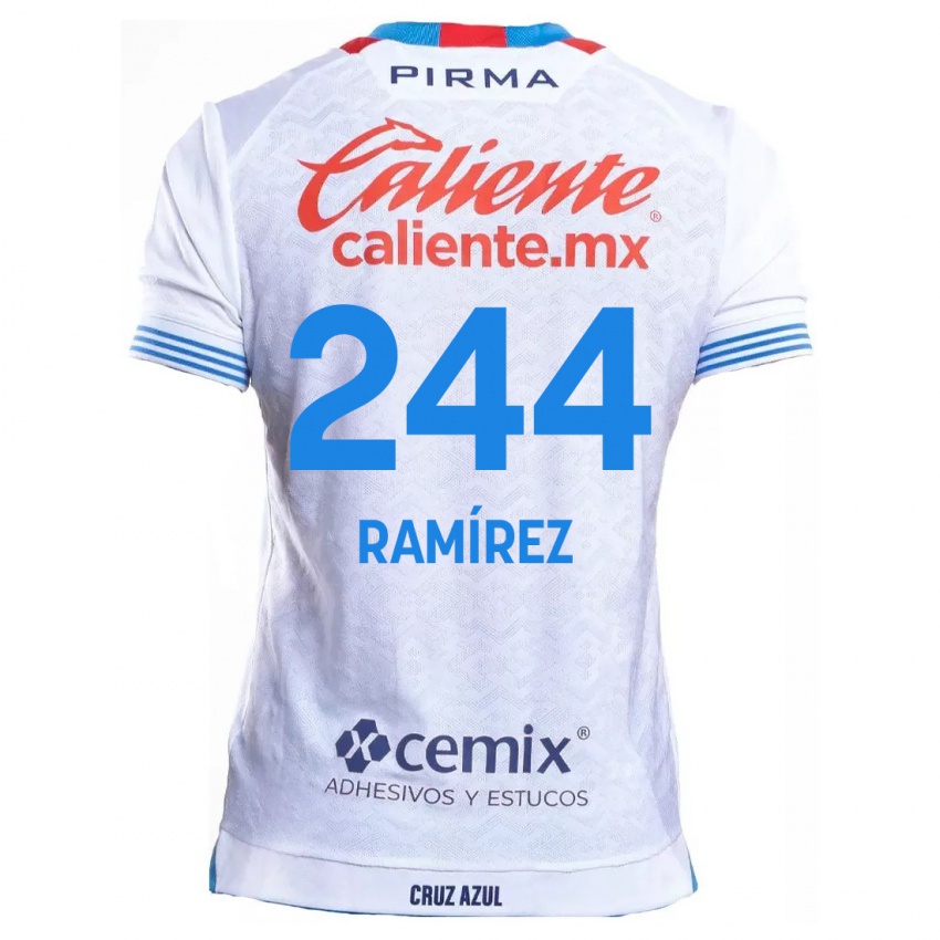 Kinder Nicolás Ramírez #244 Weiß Blau Auswärtstrikot Trikot 2024/25 T-Shirt