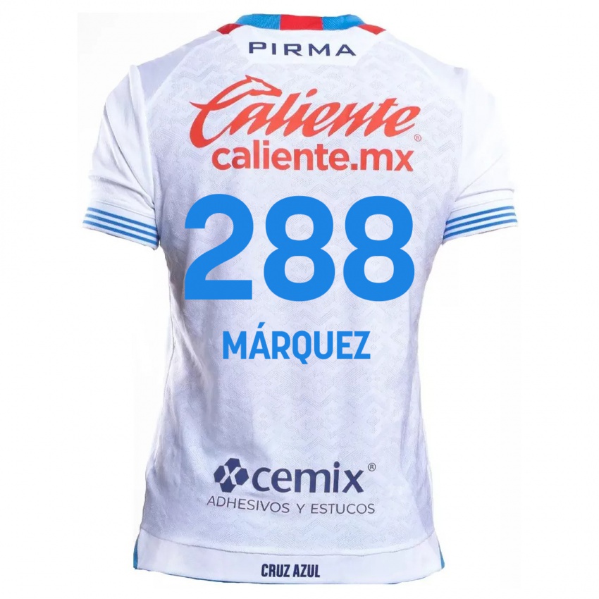 Kinder Víctor Márquez #288 Weiß Blau Auswärtstrikot Trikot 2024/25 T-Shirt