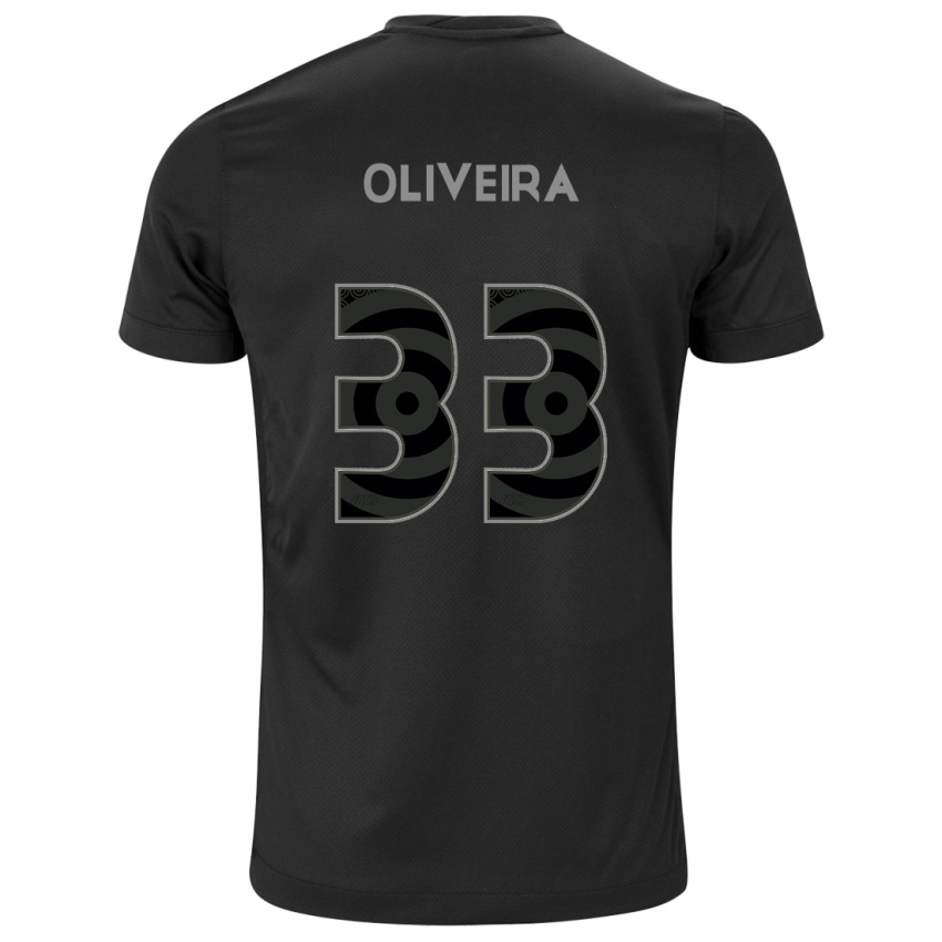 Kinder Ruan Oliveira #33 Schwarz Auswärtstrikot Trikot 2024/25 T-Shirt