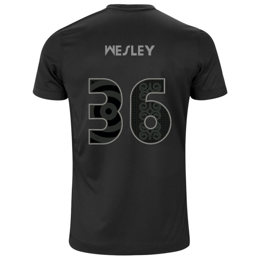 Kinder Wesley #36 Schwarz Auswärtstrikot Trikot 2024/25 T-Shirt