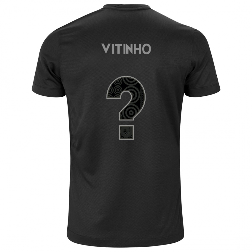 Kinder Vitinho #0 Schwarz Auswärtstrikot Trikot 2024/25 T-Shirt