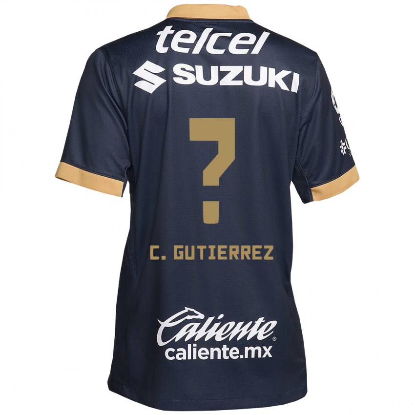 Kinder Carlos Gutiérrez #0 Obsidian Gold Weiß Auswärtstrikot Trikot 2024/25 T-Shirt