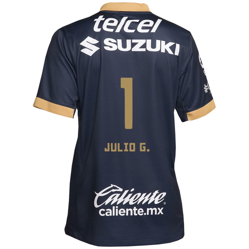 Kinder Julio González #1 Obsidian Gold Weiß Auswärtstrikot Trikot 2024/25 T-Shirt