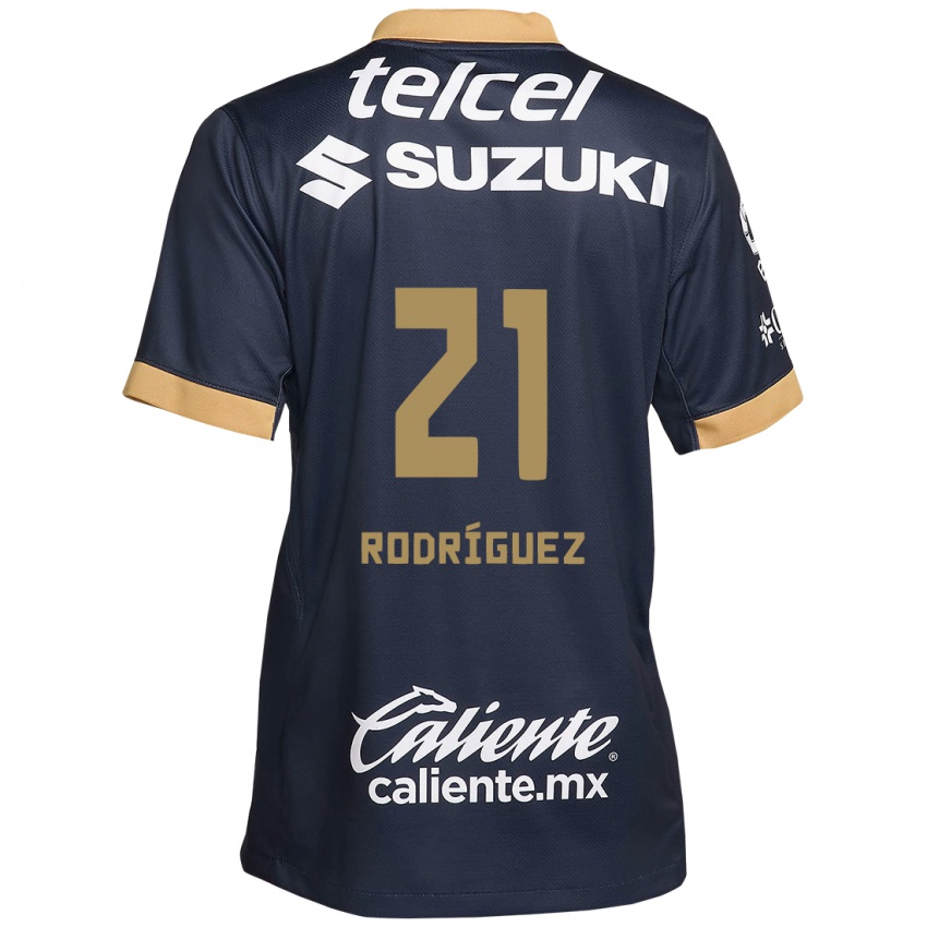 Kinder Michell Rodríguez #21 Obsidian Gold Weiß Auswärtstrikot Trikot 2024/25 T-Shirt