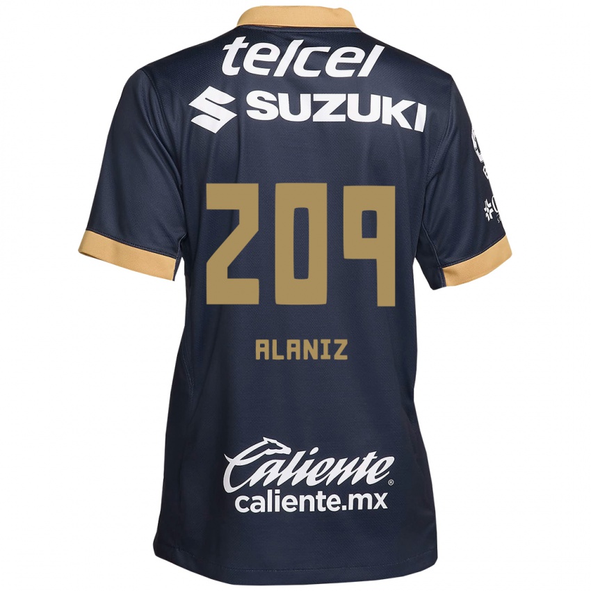 Kinder Jorge Alaniz #209 Obsidian Gold Weiß Auswärtstrikot Trikot 2024/25 T-Shirt