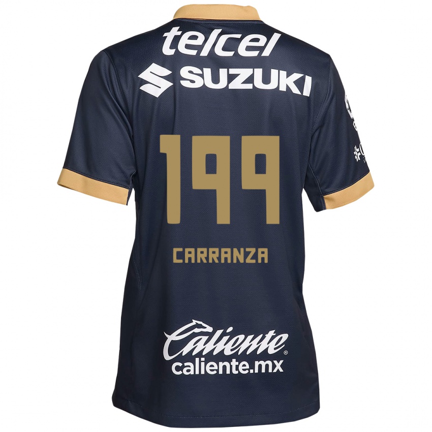 Kinder Kléber Carranza #199 Obsidian Gold Weiß Auswärtstrikot Trikot 2024/25 T-Shirt