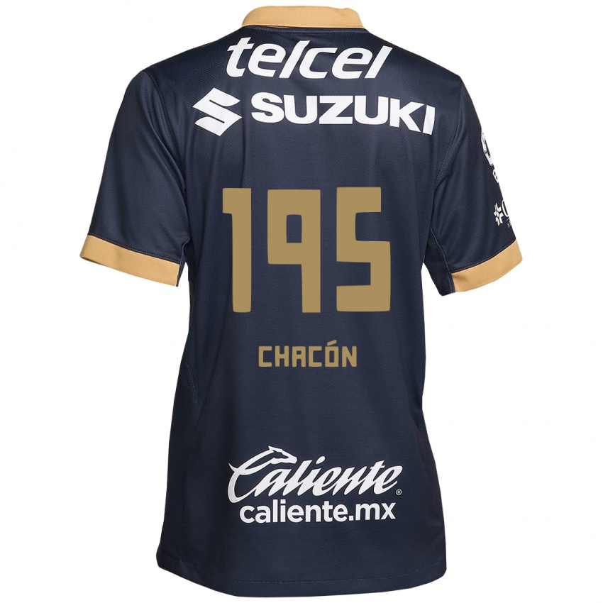 Kinder Eduardo Chacón #195 Obsidian Gold Weiß Auswärtstrikot Trikot 2024/25 T-Shirt