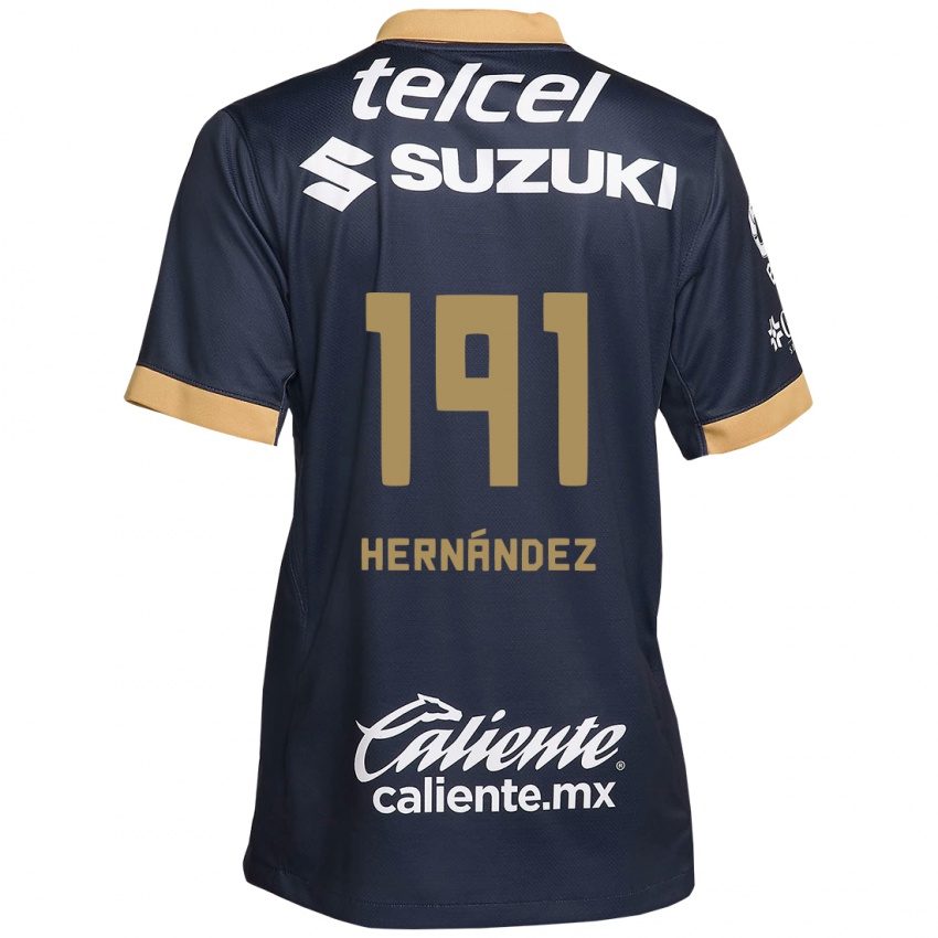 Kinder Marco Hernández #191 Obsidian Gold Weiß Auswärtstrikot Trikot 2024/25 T-Shirt