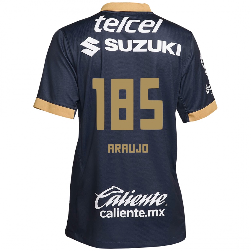 Kinder Andrés Araujo #185 Obsidian Gold Weiß Auswärtstrikot Trikot 2024/25 T-Shirt