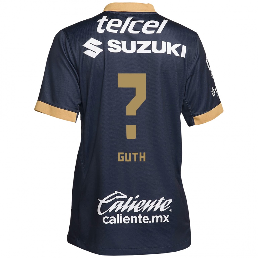 Kinder Tiago Guth #0 Obsidian Gold Weiß Auswärtstrikot Trikot 2024/25 T-Shirt