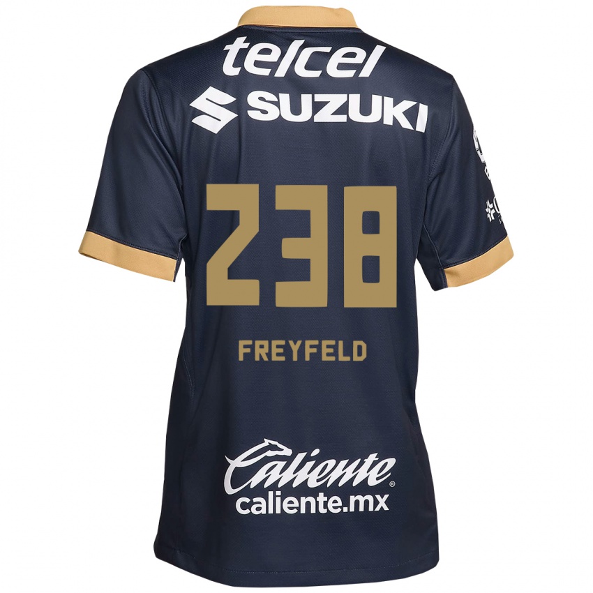 Kinder Julián Freyfeld #238 Obsidian Gold Weiß Auswärtstrikot Trikot 2024/25 T-Shirt