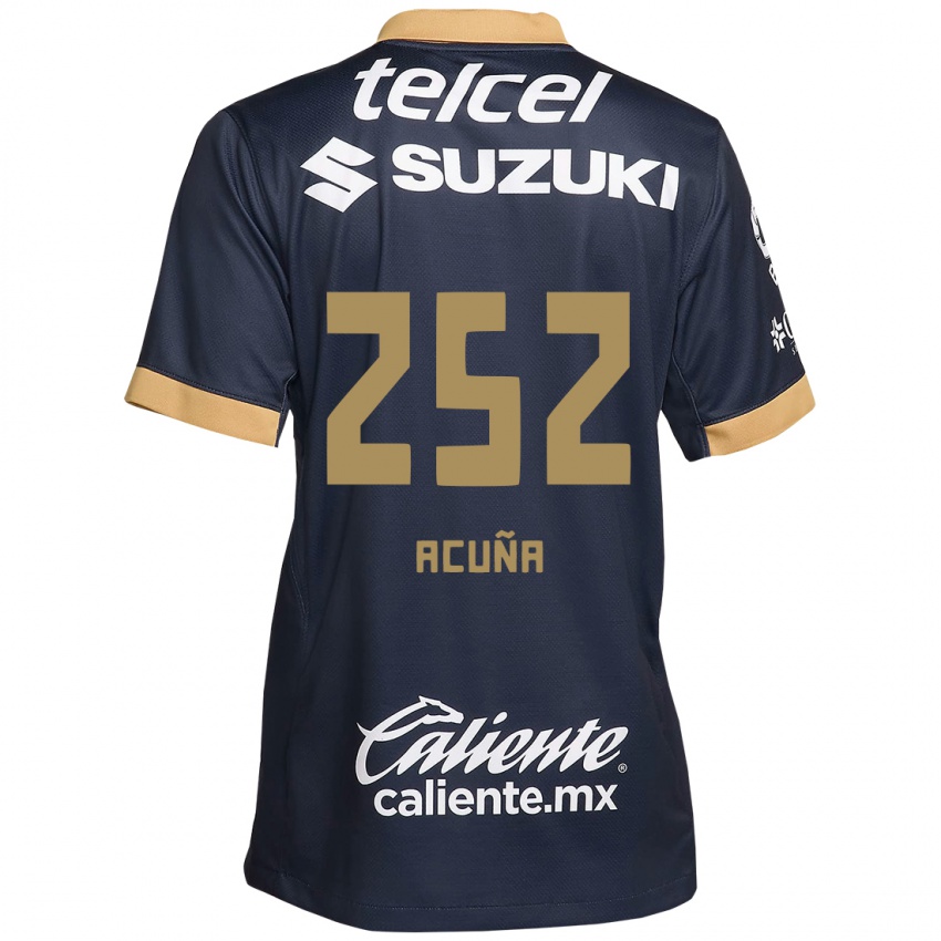 Kinder José Acuña #252 Obsidian Gold Weiß Auswärtstrikot Trikot 2024/25 T-Shirt