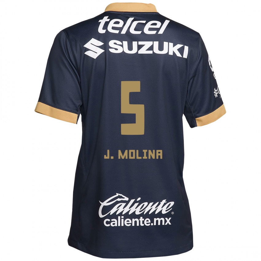 Kinder Jesús Molina #5 Obsidian Gold Weiß Auswärtstrikot Trikot 2024/25 T-Shirt