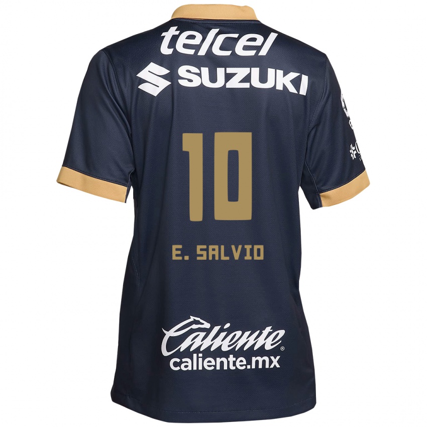 Kinder Eduardo Salvio #10 Obsidian Gold Weiß Auswärtstrikot Trikot 2024/25 T-Shirt