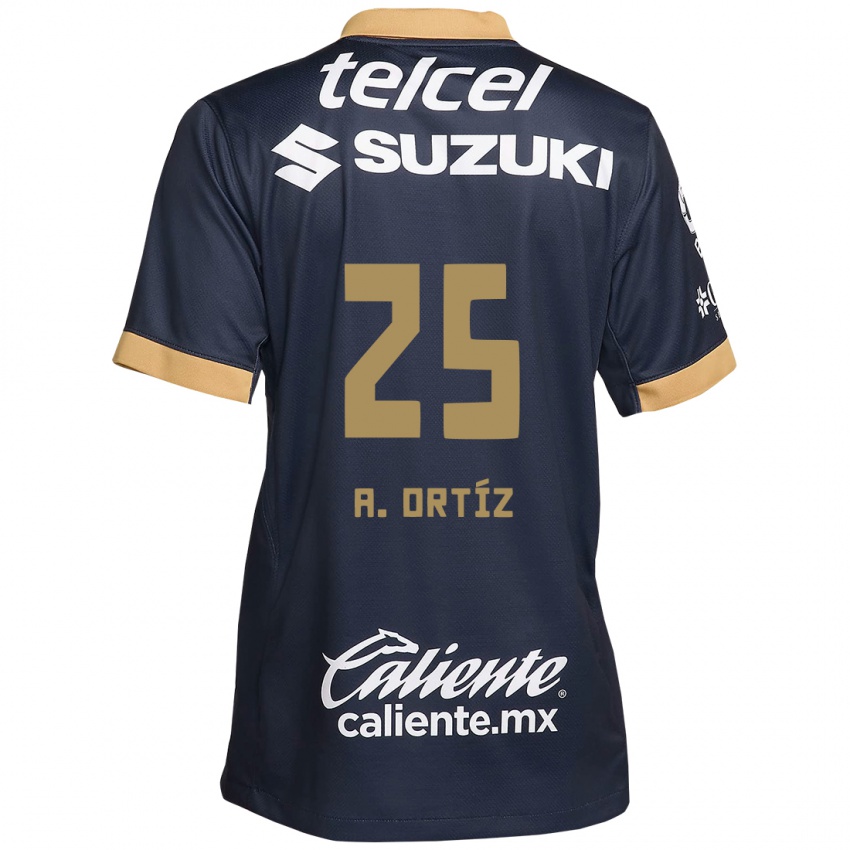 Kinder Arturo Ortiz #25 Obsidian Gold Weiß Auswärtstrikot Trikot 2024/25 T-Shirt