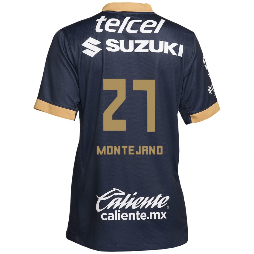 Kinder Emanuel Montejano #27 Obsidian Gold Weiß Auswärtstrikot Trikot 2024/25 T-Shirt