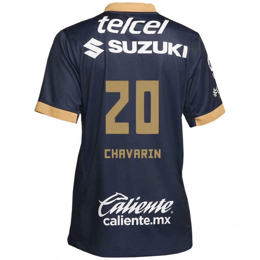 Kinder Aerial Chavarin #20 Obsidian Gold Weiß Auswärtstrikot Trikot 2024/25 T-Shirt