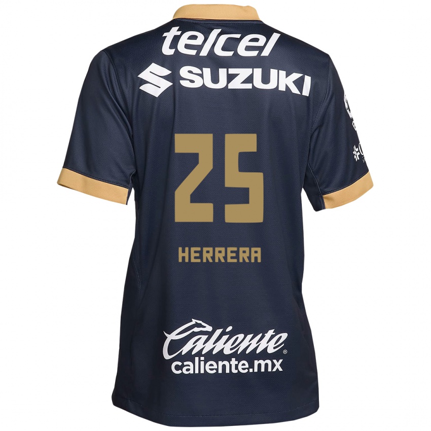 Kinder Laura Herrera #25 Obsidian Gold Weiß Auswärtstrikot Trikot 2024/25 T-Shirt