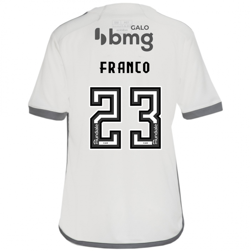 Kinder Alan Franco #23 Cremefarben Auswärtstrikot Trikot 2024/25 T-Shirt