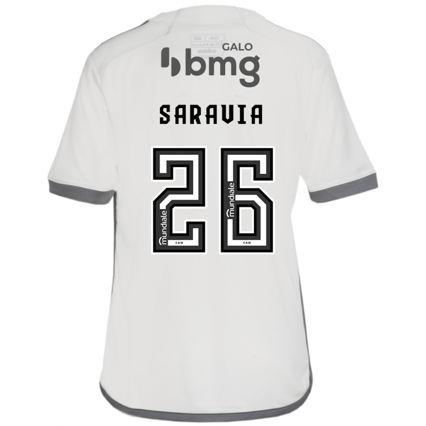 Kinder Renzo Saravia #26 Cremefarben Auswärtstrikot Trikot 2024/25 T-Shirt