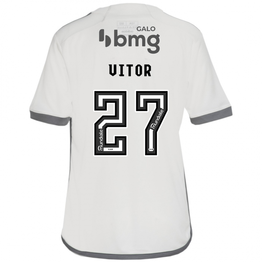 Kinder Paulo Vitor #27 Cremefarben Auswärtstrikot Trikot 2024/25 T-Shirt