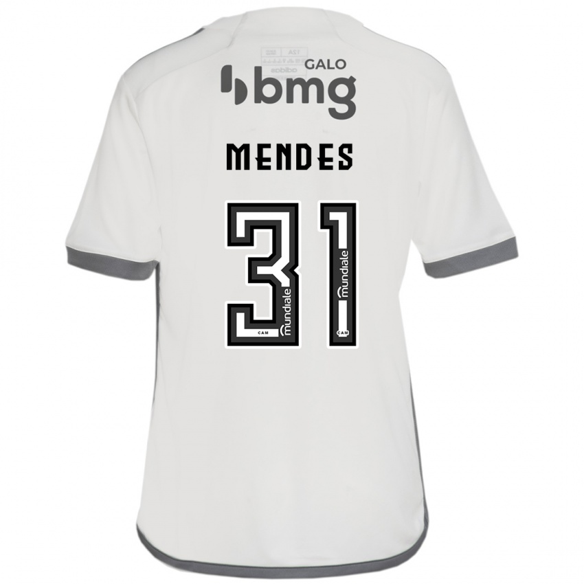 Kinder Matheus Mendes #31 Cremefarben Auswärtstrikot Trikot 2024/25 T-Shirt