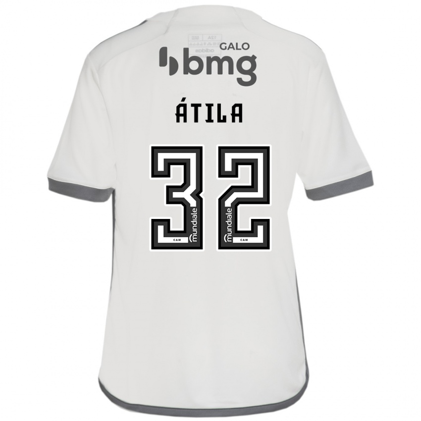 Kinder Gabriel Átila #32 Cremefarben Auswärtstrikot Trikot 2024/25 T-Shirt