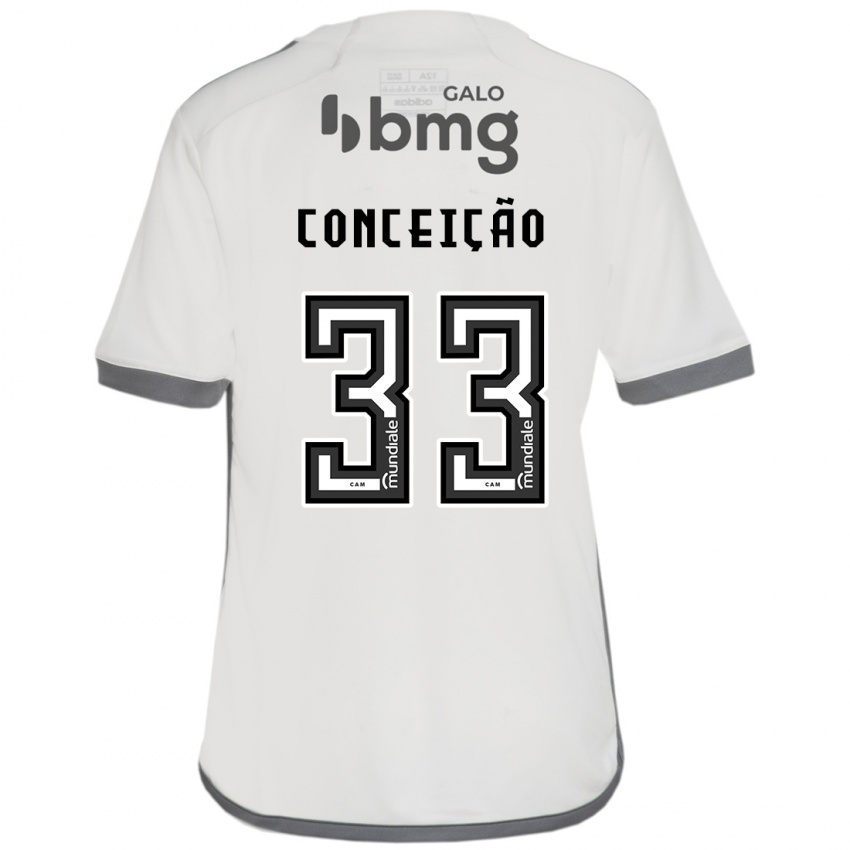 Kinder Robert Conceição #33 Cremefarben Auswärtstrikot Trikot 2024/25 T-Shirt