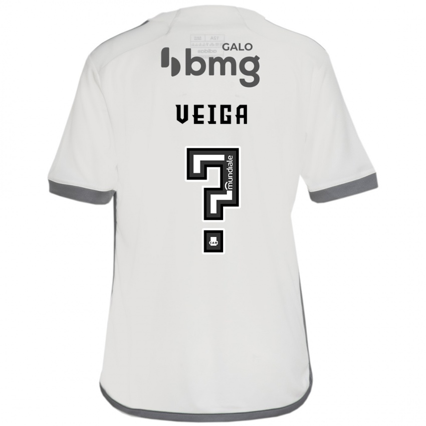 Kinder Gustavo Veiga #0 Cremefarben Auswärtstrikot Trikot 2024/25 T-Shirt