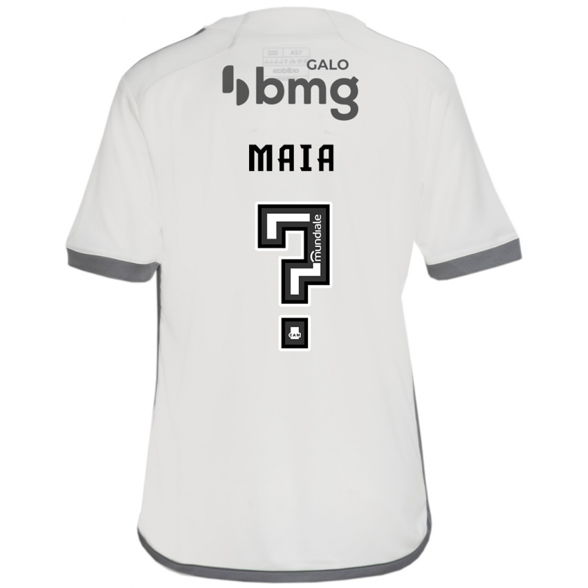 Kinder Caio Maia #0 Cremefarben Auswärtstrikot Trikot 2024/25 T-Shirt