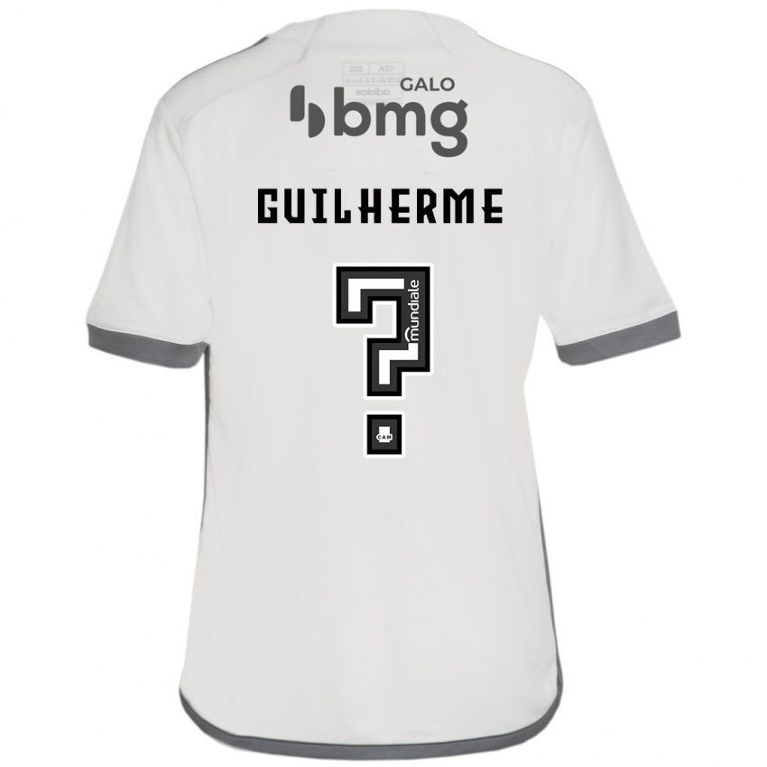 Kinder Kauan Guilherme #0 Cremefarben Auswärtstrikot Trikot 2024/25 T-Shirt