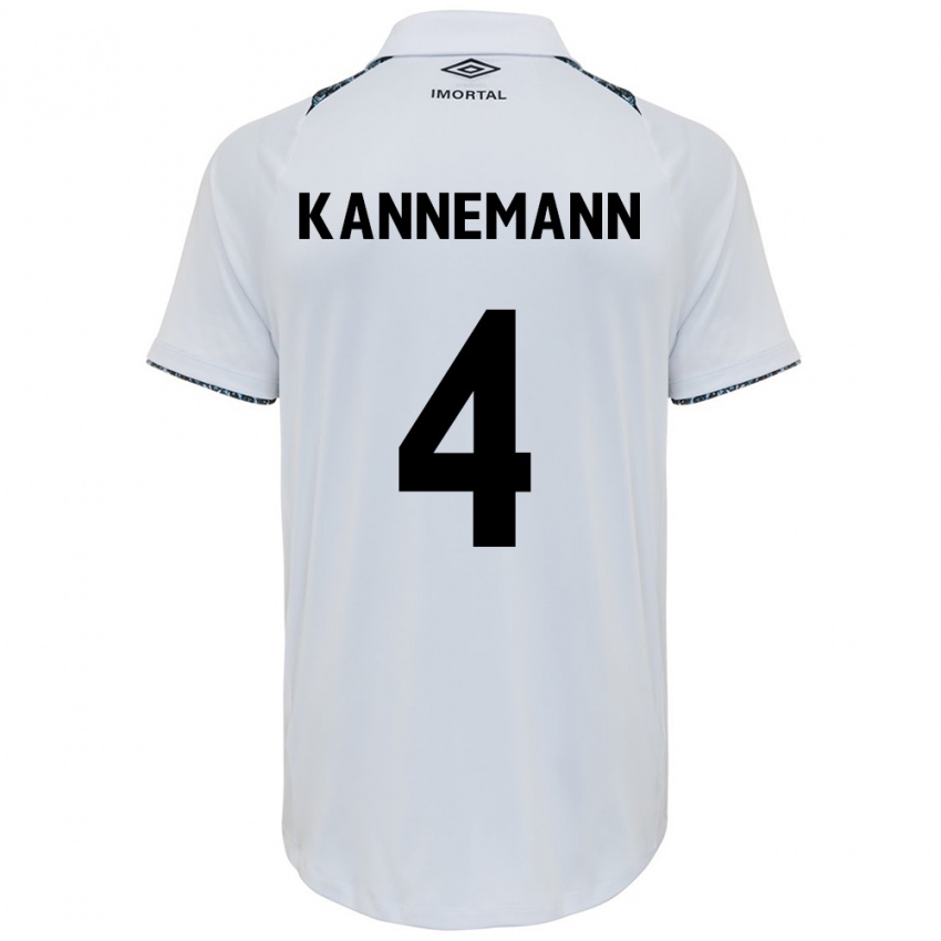 Kinder Walter Kannemann #4 Weiß Blau Auswärtstrikot Trikot 2024/25 T-Shirt