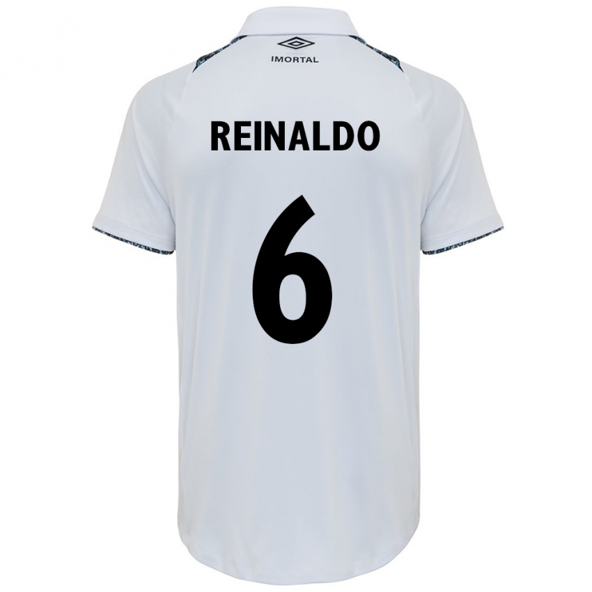 Kinder Reinaldo #6 Weiß Blau Auswärtstrikot Trikot 2024/25 T-Shirt