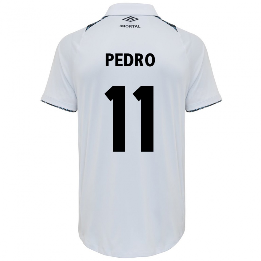 Kinder João Pedro #11 Weiß Blau Auswärtstrikot Trikot 2024/25 T-Shirt