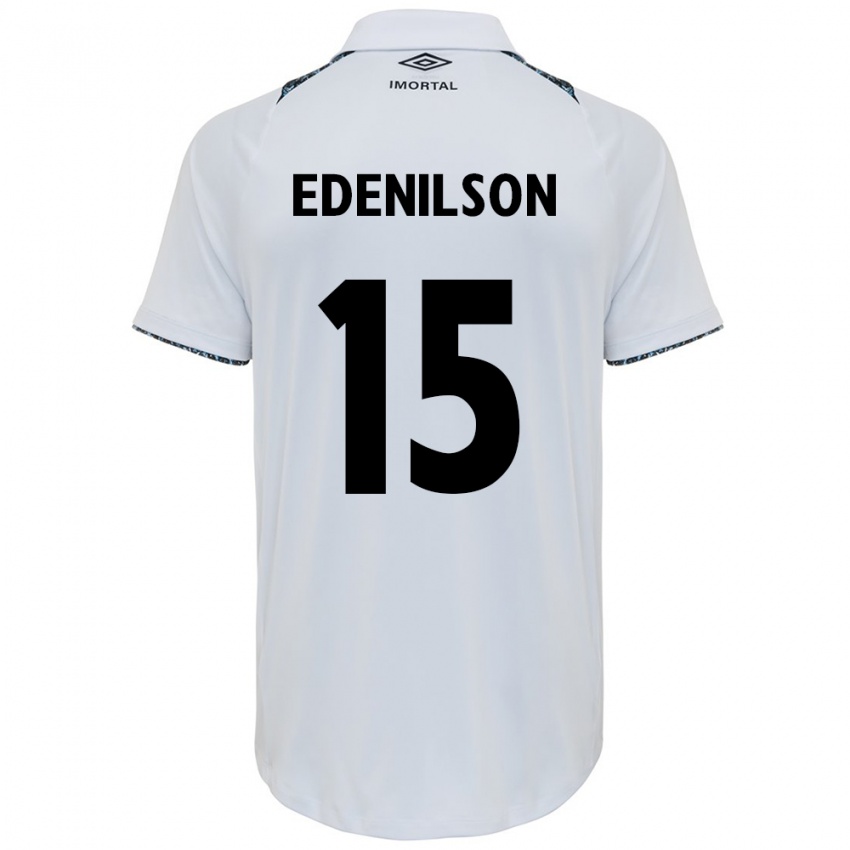 Kinder Edenilson #15 Weiß Blau Auswärtstrikot Trikot 2024/25 T-Shirt