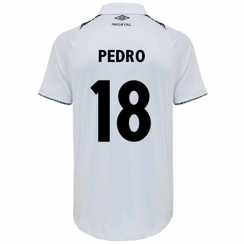 Kinder João Pedro #18 Weiß Blau Auswärtstrikot Trikot 2024/25 T-Shirt