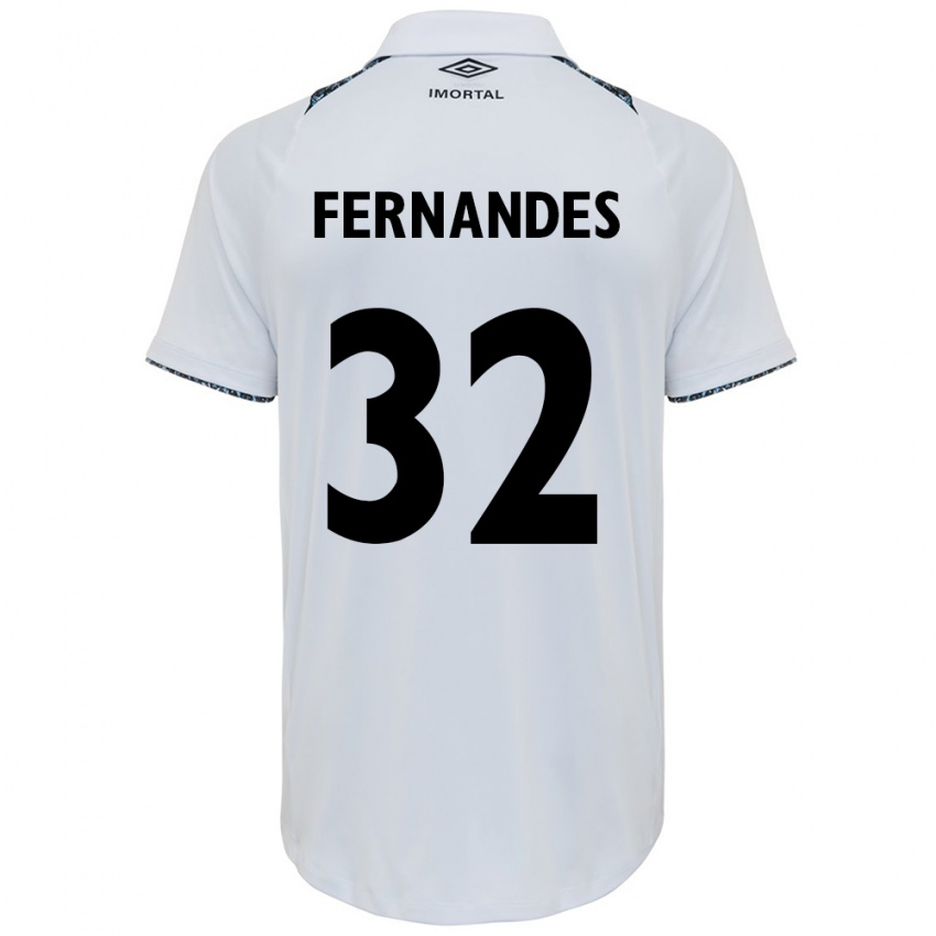 Kinder Nathan Fernandes #32 Weiß Blau Auswärtstrikot Trikot 2024/25 T-Shirt