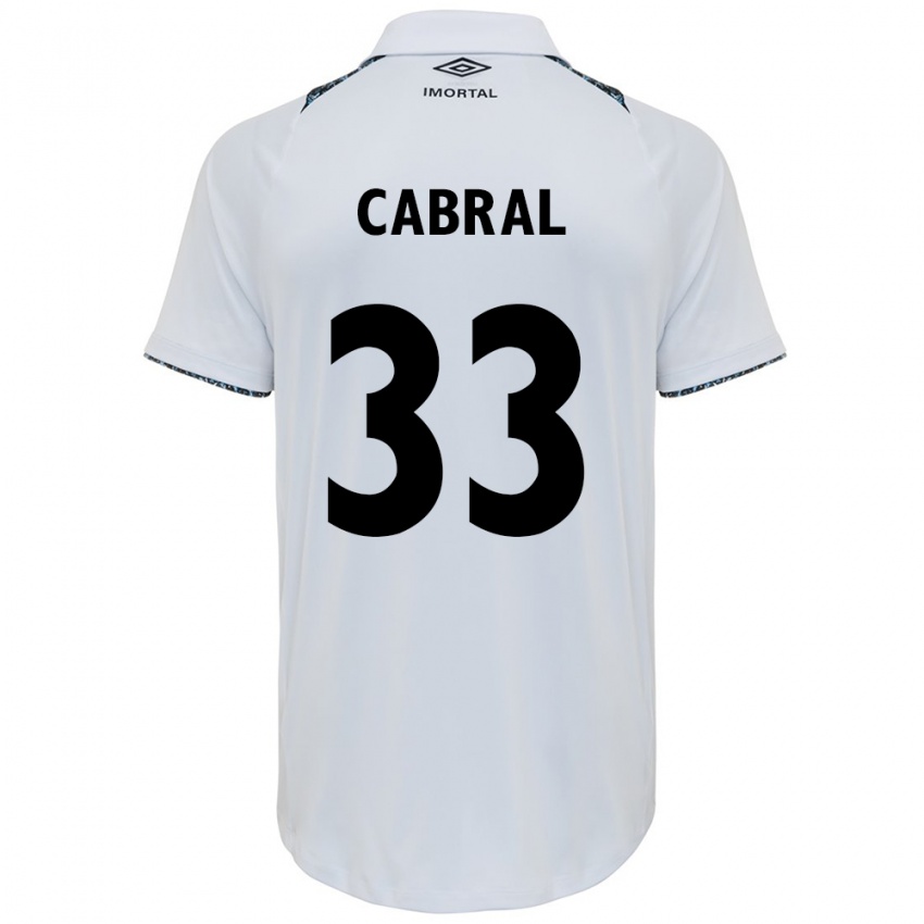 Kinder Rafael Cabral #33 Weiß Blau Auswärtstrikot Trikot 2024/25 T-Shirt